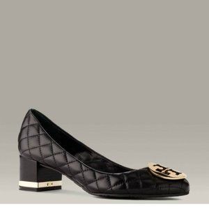 COPY - TORY BURCH Black Maggie Quilted Pumps Heels - Size 8.5